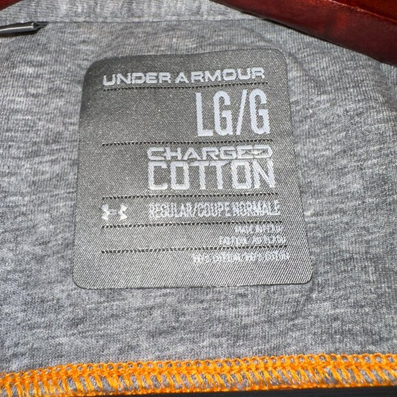 Under Armour Polo Shirt Mens Large Orange Charged Cotton Short Sleeve Regular - Picture 4 of 7